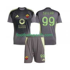 Tenue AS Roma Mile Svilar 99 Gardien Enfant Domicile 2025-2026 Maillot de Foot